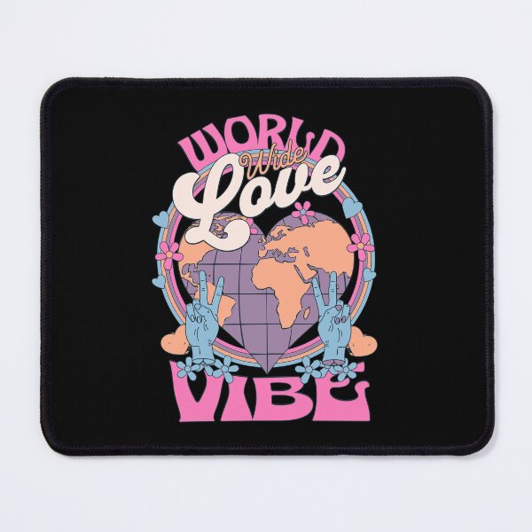 Item preview, WORLD WIDE LOVE VIBE  (pink/blue/purple) designed and sold by Discothreadz.