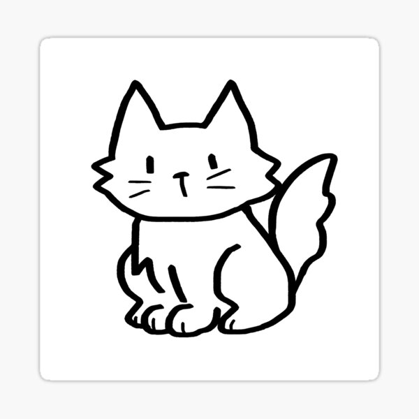 Artikel-Vorschau von Nette Katzenskizze, designt und verkauft von SillyLittleGuys.