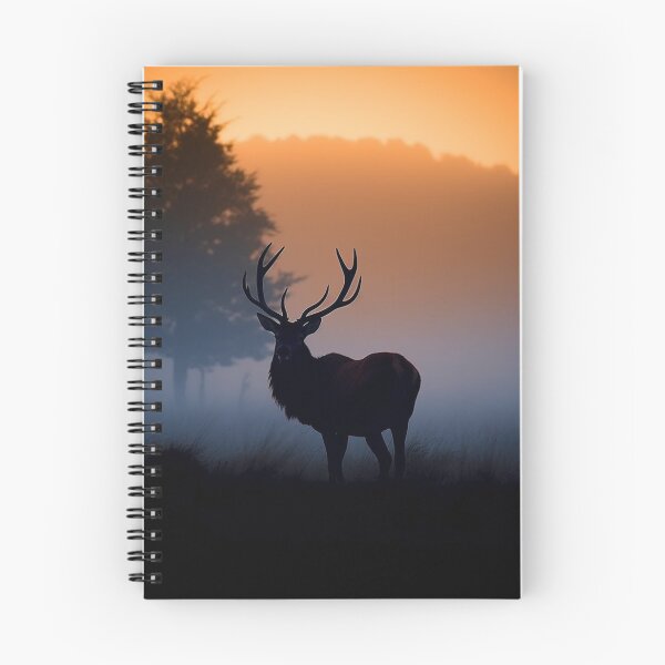 Aperçu de l'œuvre Silhouette d'un wapiti Matin Nature créée et vendue par WildEmpress.