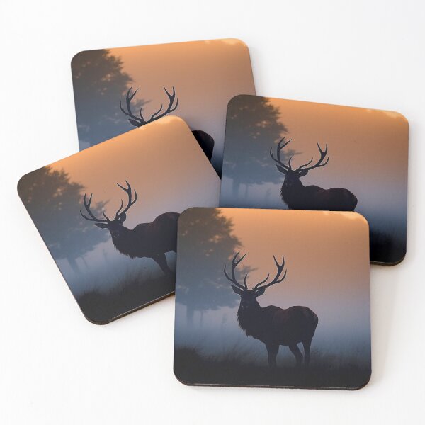 Item preview, Silhouette of an elk Morning Nature  designed and sold by WildEmpress.