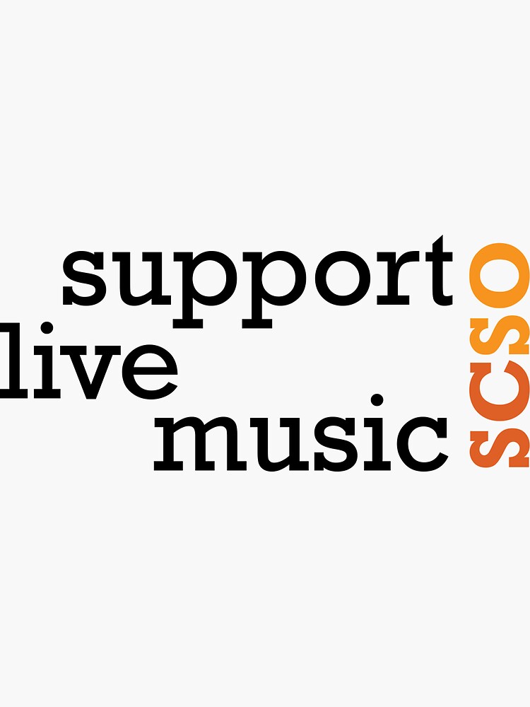 Thumbnail 3 of 3, Sticker, Support Live Music - SCSO designed and sold by scsorchestra.