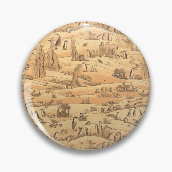 Item preview, Desert Waddlers: Penguin Oasis Tile Art designed and sold by MindMosaic.