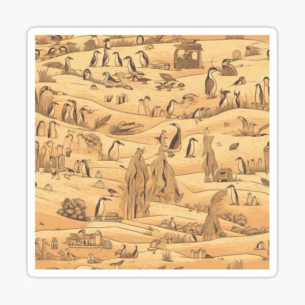 Item preview, Wüstenwatschler: Penguin Oasis Tile Art designed and sold by MindMosaic.