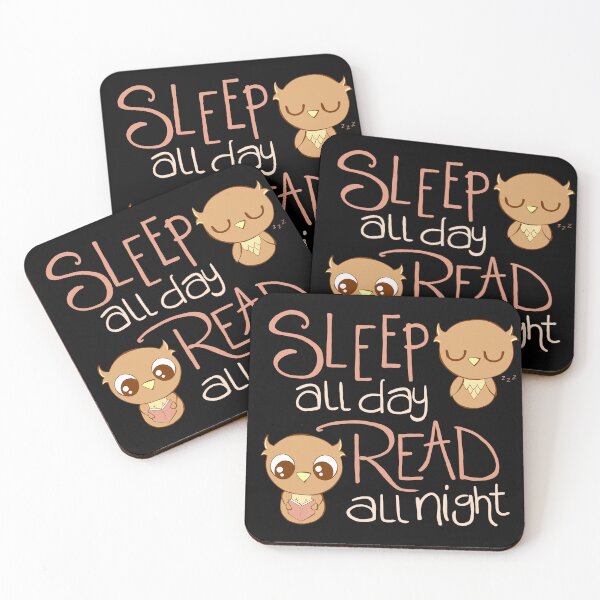 Item preview, Read All Night Owl on Black designed and sold by FunHappyCute.