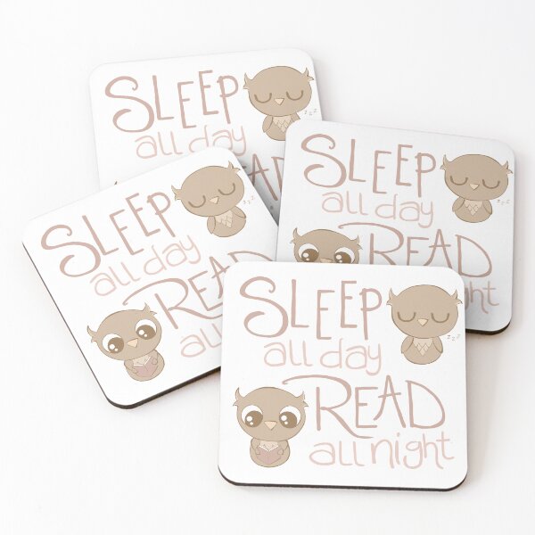 Item preview, Read All Night Owl on white designed and sold by FunHappyCute.