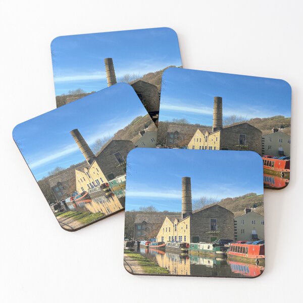 Item preview, Narrowboats at Hebden Bridge  designed and sold by Discovery-Gifts.