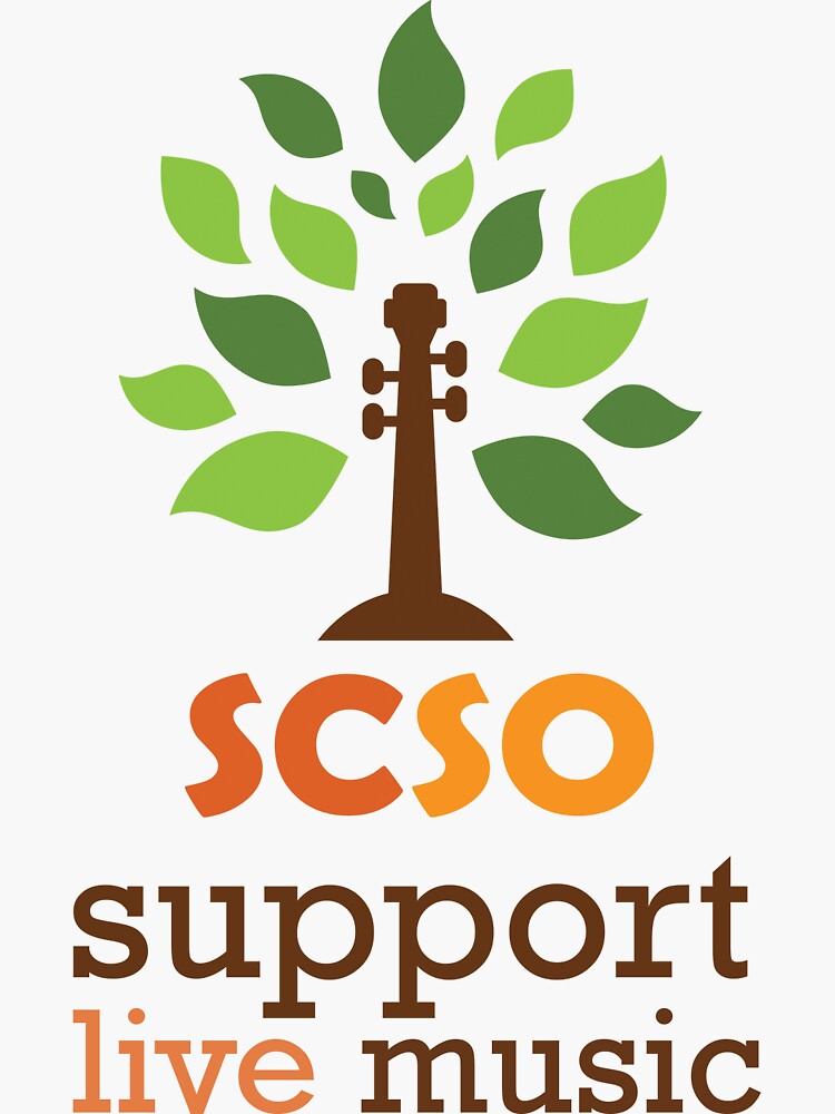 Thumbnail 3 of 3, Sticker, SCSO: Support Live Music designed and sold by scsorchestra.