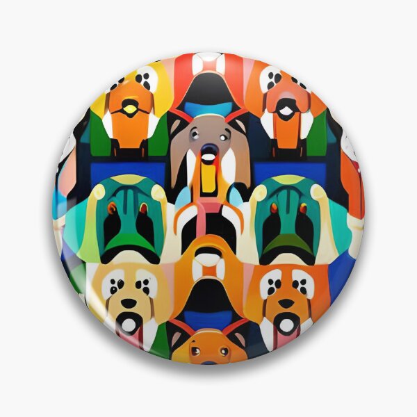Item preview, Seamless Borderless Tiled Geometric Dog Pattern #2 designed and sold by WooshiArt.
