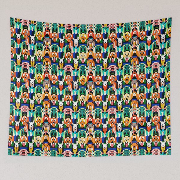 Item preview, Seamless Borderless Tiled Geometric Dog Pattern #2 designed and sold by WooshiArt.