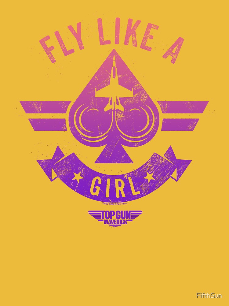 : Top Gun: Maverick Fly Like A Girl Neon Spade Logo T