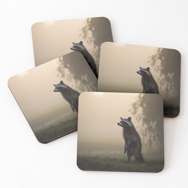 Item preview, Silhouette of a Raccoon Morning Nature  designed and sold by WildEmpress.