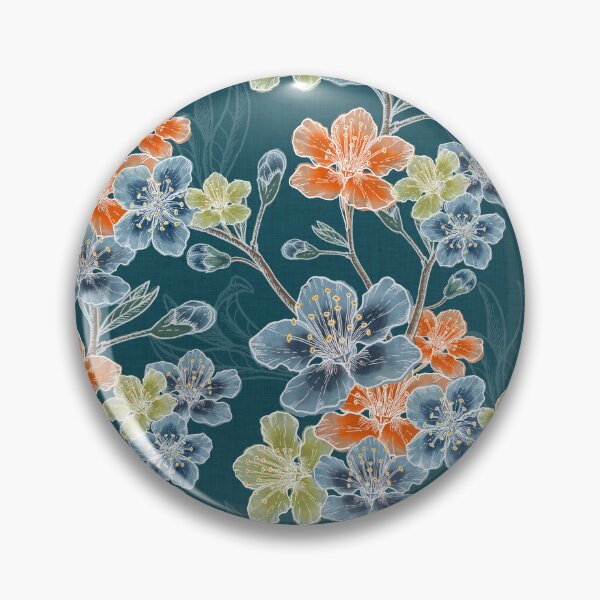 Item preview, New Romantic Watercolor floral pattern, linen texture designed and sold by Katj-A-Studio.
