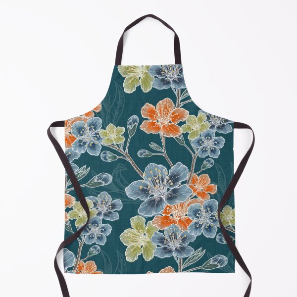 Item preview, New Romantic Watercolor floral pattern, linen texture designed and sold by Katj-A-Studio.