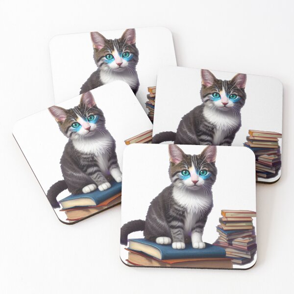 Artikelvorschau, Eine Katze und ihre Bücher entworfen und verkauft von feldenstein.