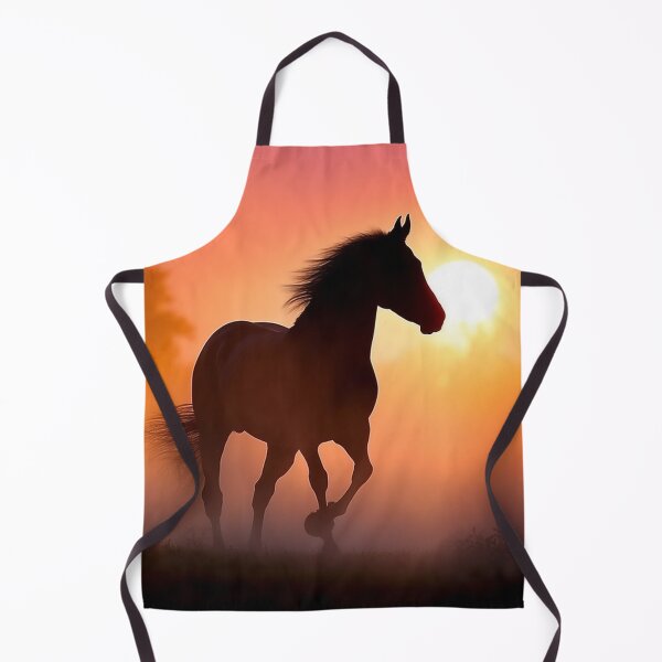 Item preview, Silhouette of a horse running at sunrise, designed and sold by WildEmpress.