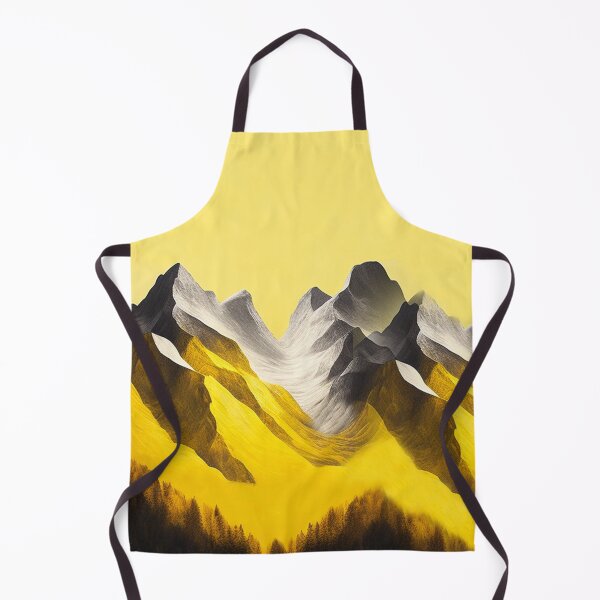 Item preview, Mountain Glow - Vibrant Design of Gray Mountains and Yellow Background designed and sold by Fashion Art Gifts ⭐⭐⭐⭐⭐.