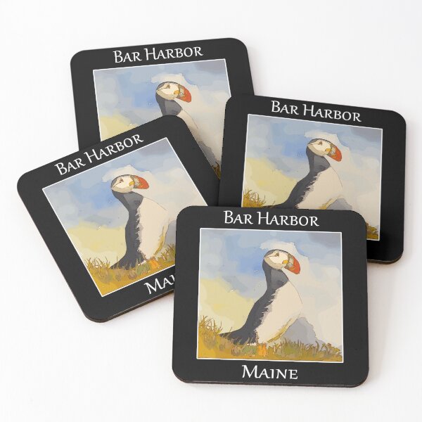 Item preview, Vibrant artists rendering of a puffin bird representing the wildlife found in Portland Maine.- WelshDesigns designed and sold by welshdesigns.