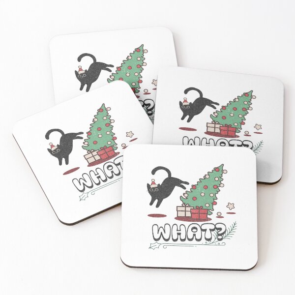 Item preview, Cat Lover Gift - Cat Pushing Christmas Tree designed and sold by PlayfulPrint.