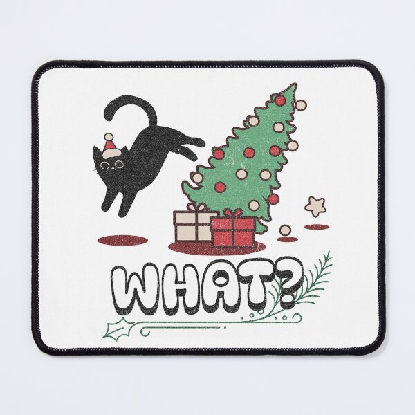 Item preview, Cat Lover Gift - Cat Pushing Christmas Tree designed and sold by PlayfulPrint.