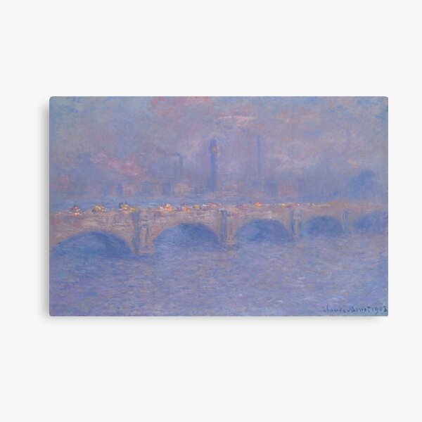 Item preview, Waterloo Bridge Sunlight Effect Monet Impressionist Painting designed and sold by VintageArchive.