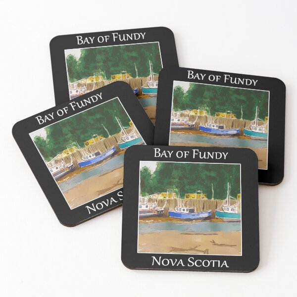 Item preview, Boats grounded during low tide at the Bay of Fundy in Nova Scotia, Canada- WelshDesigns designed and sold by welshdesigns.