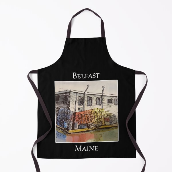Item preview, Lobster traps sitting the the dock, in Belfast Maine- WelshDesigns designed and sold by welshdesigns.