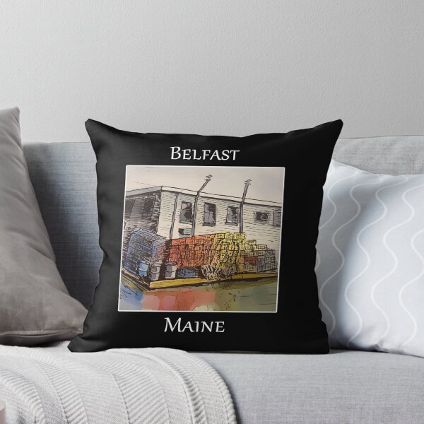 Item preview, Lobster traps sitting the the dock, in Belfast Maine- WelshDesigns designed and sold by welshdesigns.