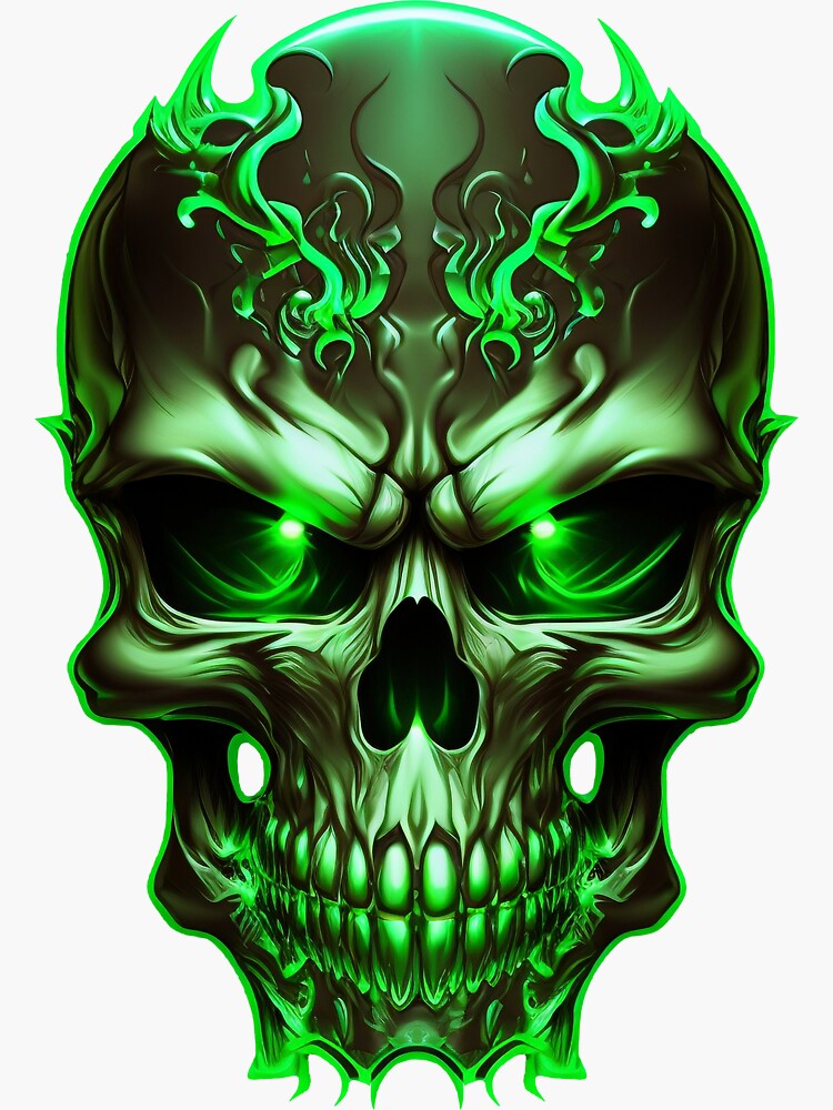 Green Skull Face Shield, Zazzle