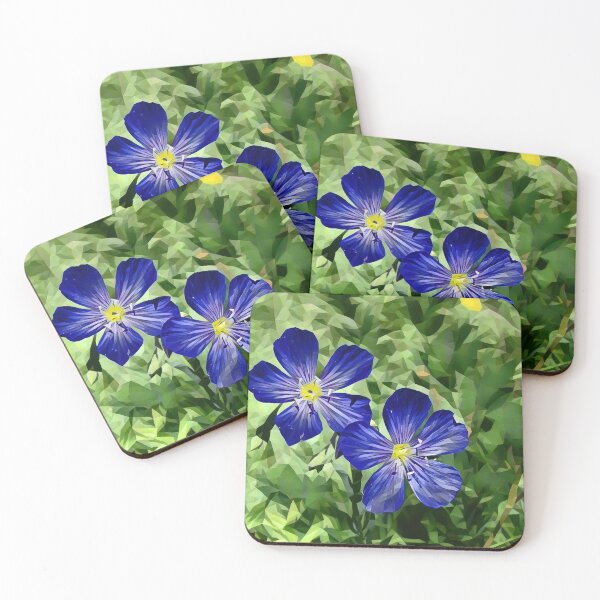 Item preview, Mountain Flowers: Blue Flax PolyArt designed and sold by CommandoCrane.