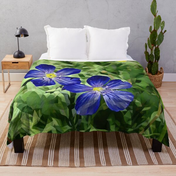 Item preview, Mountain Flowers: Blue Flax PolyArt designed and sold by CommandoCrane.