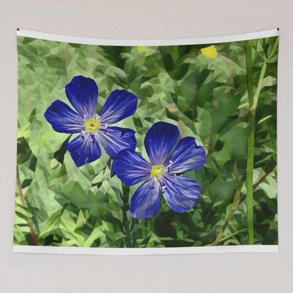 Item preview, Mountain Flowers: Blue Flax PolyArt designed and sold by CommandoCrane.