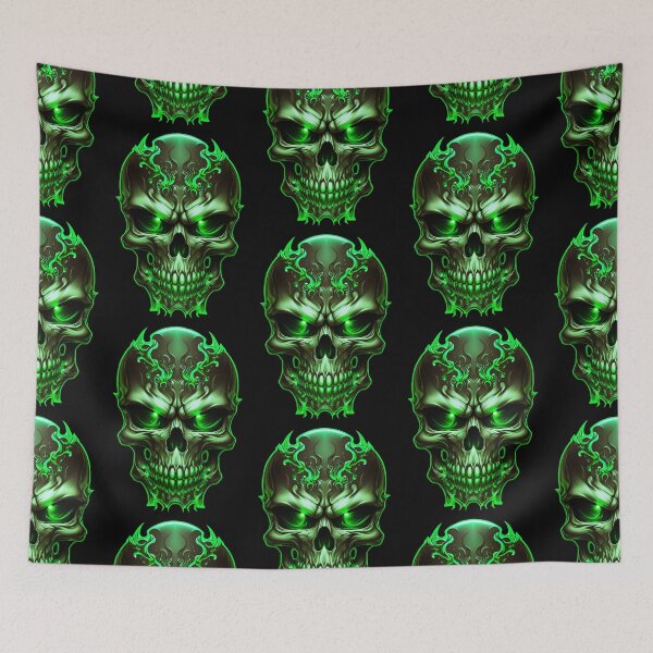 Item preview, The Glowing Green Skull designed and sold by X-BREEZO-X.