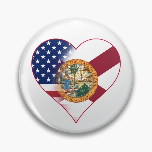 Item preview, State of Florida Flag and American Flag Fusion Design designed and sold by Gsallicat.