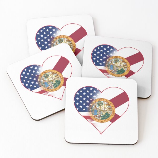 Item preview, State of Florida Flag and American Flag Fusion Design designed and sold by Gsallicat.