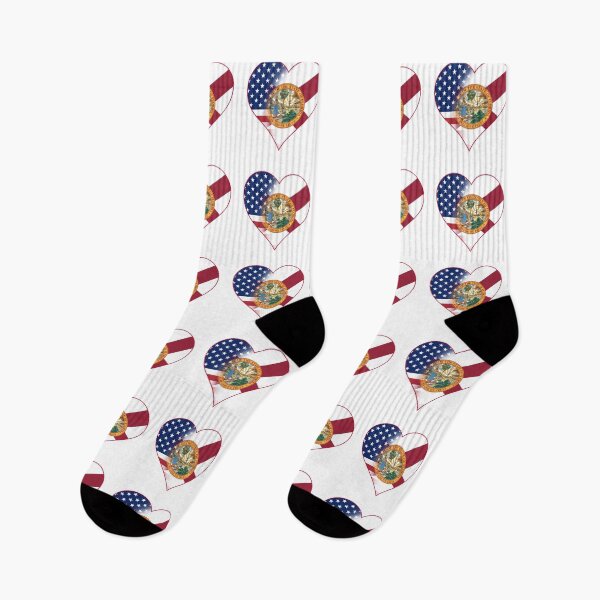 Item preview, State of Florida Flag and American Flag Fusion Design designed and sold by Gsallicat.