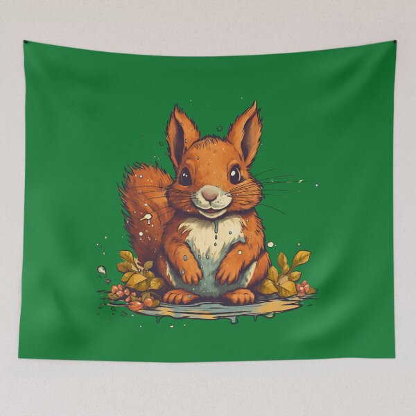 Item preview, Happy Squirrel Funny Little designed and sold by michallaga.