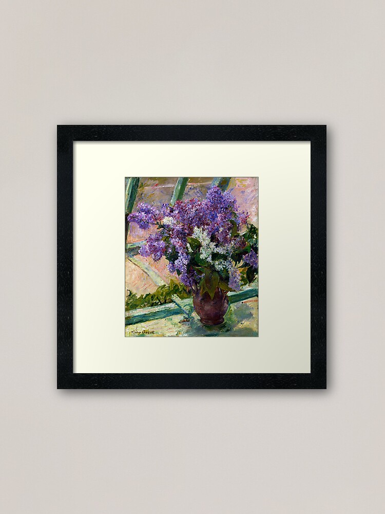 Mary Cassatt Lilacs In A Window Framed Art Print By Pdgraphics Redbubble