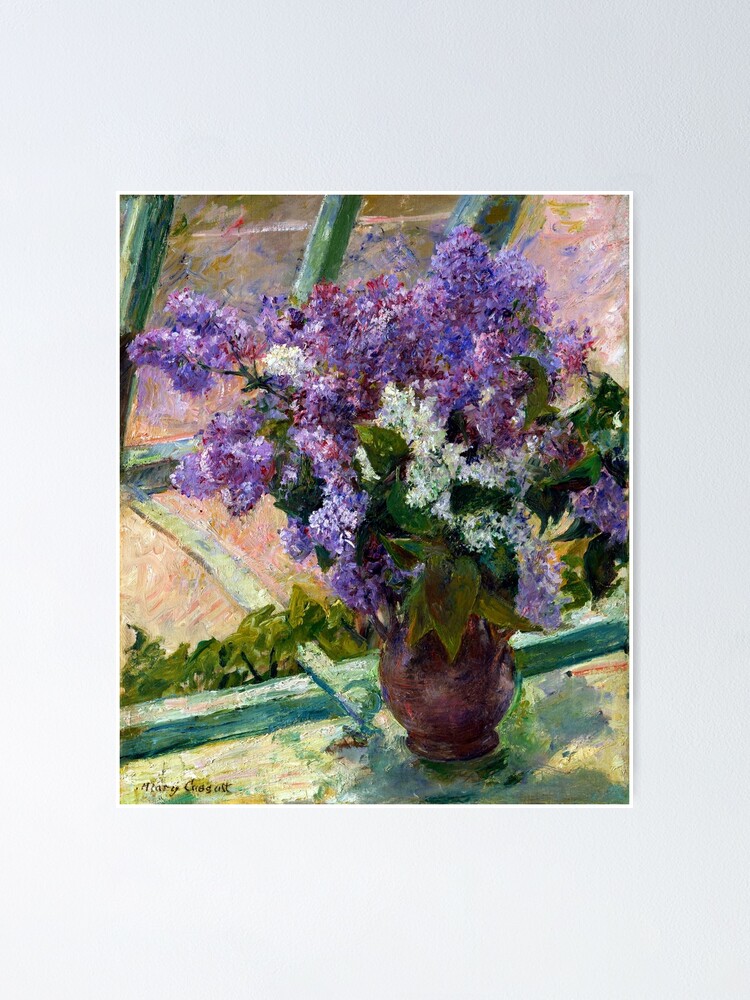 Mary Cassatt Lilacs In A Window Poster By Pdgraphics Redbubble