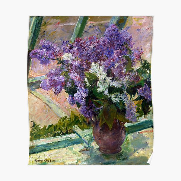 Mary Cassatt Lilacs in a Window Poster