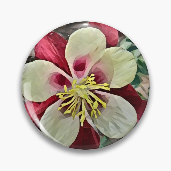 Item preview, Crimson Beauty: Single Red Columbine Flower Poly Art designed and sold by CommandoCrane.