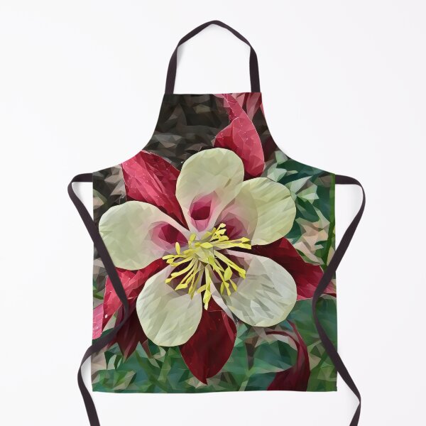 Item preview, Crimson Beauty: Single Red Columbine Flower Poly Art designed and sold by CommandoCrane.