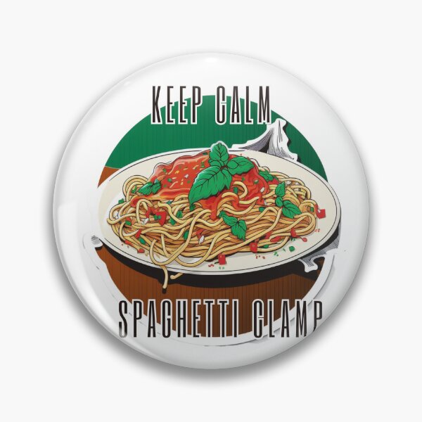 Item preview, keep calm and spaghetti clamp designed and sold by printiesart.
