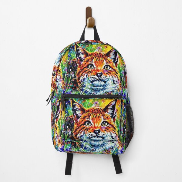 Item preview, Portrait of a Lynx with wild flowers. designed and sold by Natalia-Vlad.