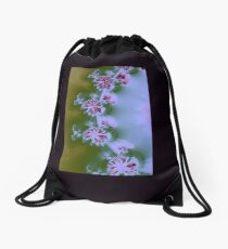 Floral Fractal Drawstring Bag