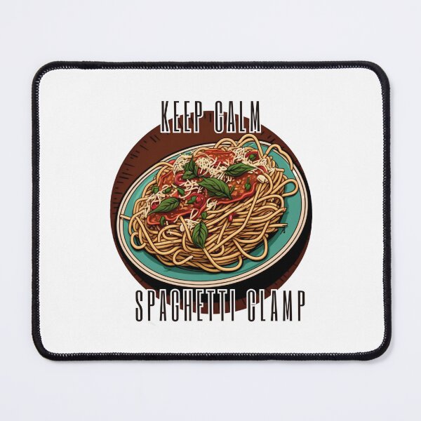 Item preview, keep calm and spaghetti clamp designed and sold by printiesart.