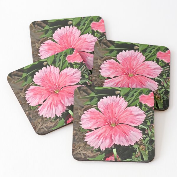 Item preview, Red Blaze: Dianthus Flower Poly Art designed and sold by CommandoCrane.