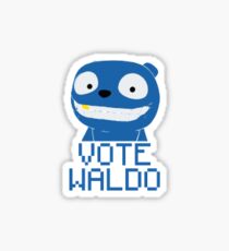 Vote Waldo Black Mirror Sticker