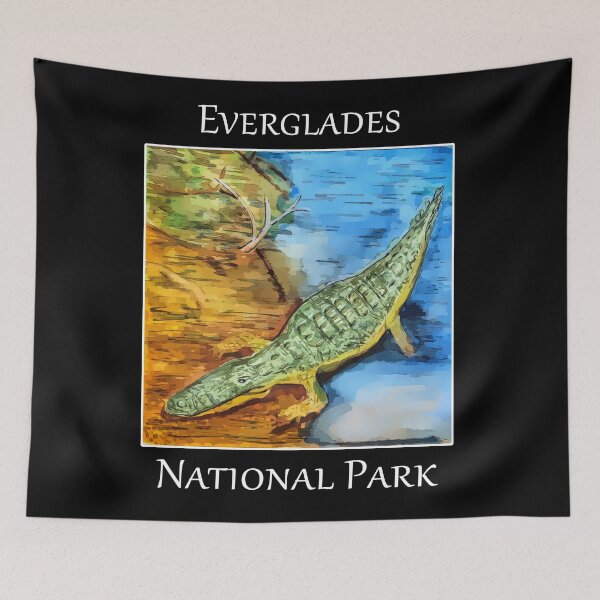 Item preview, Crocodile in the brackish water of the Everglades in Florida- WelshDesigns designed and sold by welshdesigns.
