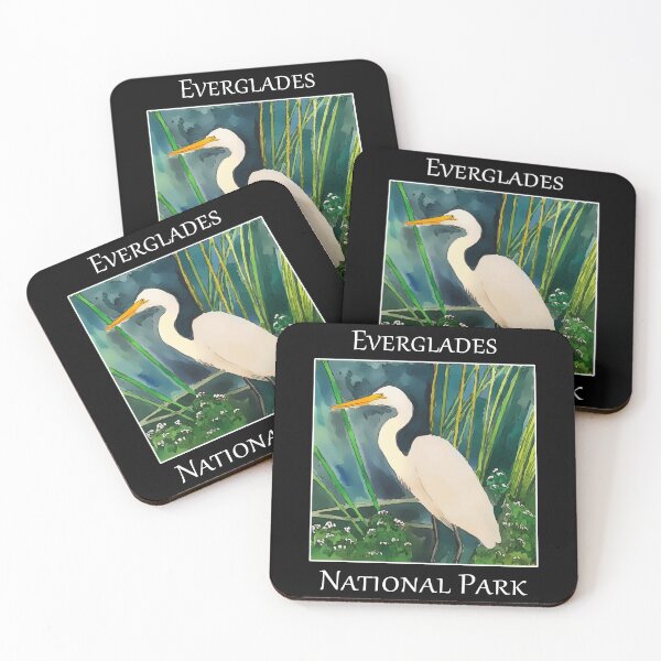 Item preview, Great white egret standing in the water at Everglades National Park in Florida- WelshDesigns designed and sold by welshdesigns.
