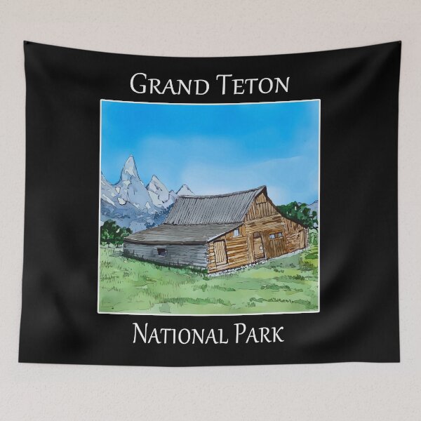 Item preview, Famous barn in the Mormon Row Historic District in the Grand Teton National Park in Wyoming- WelshDesigns designed and sold by welshdesigns.